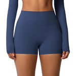 Pantaloncini da fitness/yoga a vita alta, aderenti, con interno spazzolato su entrambi i lati., M
