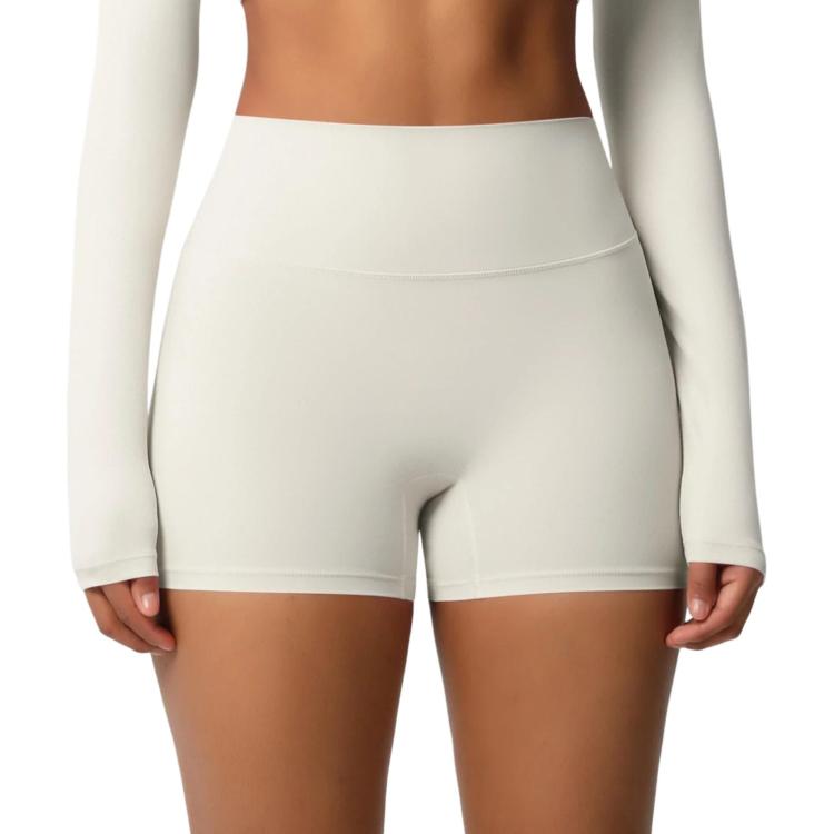 Pantaloncini da fitness/yoga a vita alta, aderenti, con interno spazzolato su entrambi i lati., M