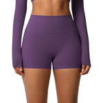 Pantaloncini da fitness/yoga a vita alta, aderenti, con interno spazzolato su entrambi i lati., L