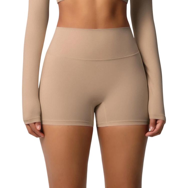 Pantaloncini da fitness/yoga a vita alta, aderenti, con interno spazzolato su entrambi i lati., L
