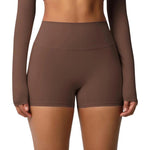 Pantaloncini da fitness/yoga a vita alta, aderenti, con interno spazzolato su entrambi i lati., XL