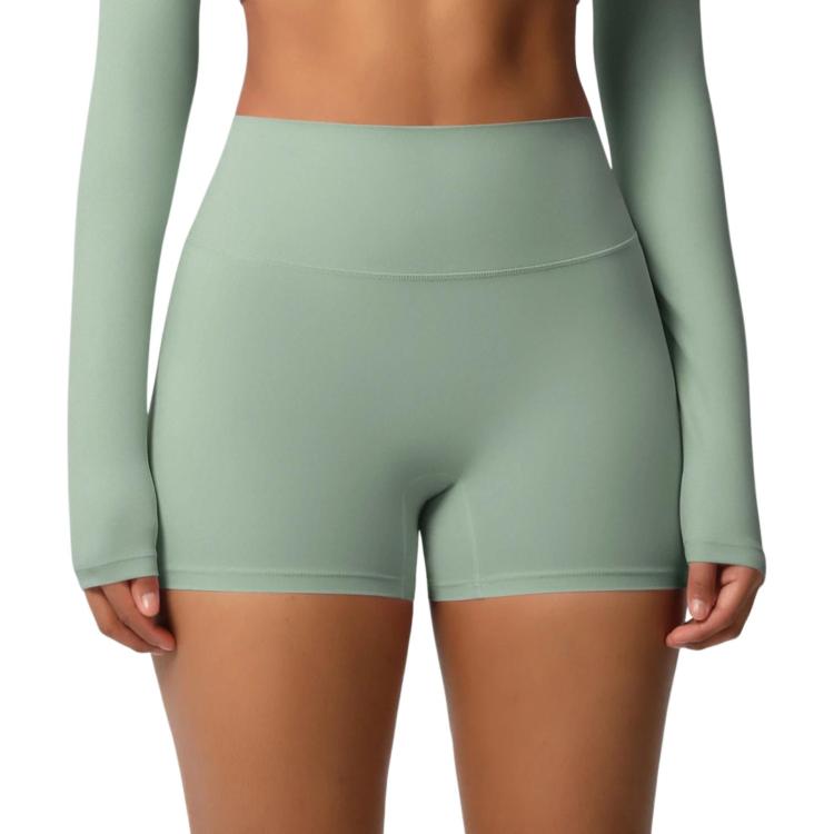 Pantaloncini da fitness/yoga a vita alta, aderenti, con interno spazzolato su entrambi i lati., XL
