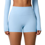Pantaloncini da fitness/yoga a vita alta, aderenti, con interno spazzolato su entrambi i lati., XL