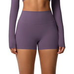 Pantaloncini da fitness/yoga a vita alta, aderenti, con interno spazzolato su entrambi i lati., XL