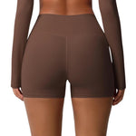 Pantaloncini da fitness/yoga a vita alta, aderenti, con interno spazzolato su entrambi i lati., M