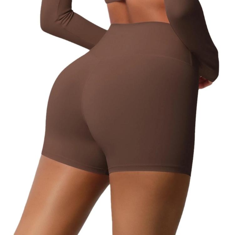 Pantaloncini da fitness/yoga a vita alta, aderenti, con interno spazzolato su entrambi i lati., XL