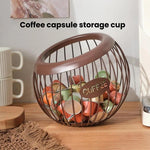 Espositore aperto per capsule di caffè, supporto da banco per bar e caffetteria.