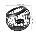 Espositore aperto per capsule di caffè, supporto da banco per bar e caffetteria.