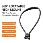 Supporto da collo per action camera con base girevole a 360 gradi a sgancio rapido, supporto per collana POV con cuscino d'aria e cinghia pettorale anti-vibrazione.
