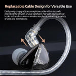 Auricolari in-ear dinamici Hi-Fi a banda ultralarga KZ X Angelears Libra con cavo da 1,2 m, Black Balanced Standard, Black Balanced With Mic, Black High-Resolution Standard, Black High-Resolution With Mic, Silver X Edition Standard                     ...