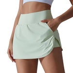 Gonna da tennis a due pezzi a vita alta e aderente con tasche posteriori, XL