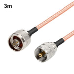 Cavo di prolunga RG316 da UHF maschio a N maschio, cavo coassiale RF, 0.1m, 0.15m, 0.3m, 1m, 2m, 3m, 5m