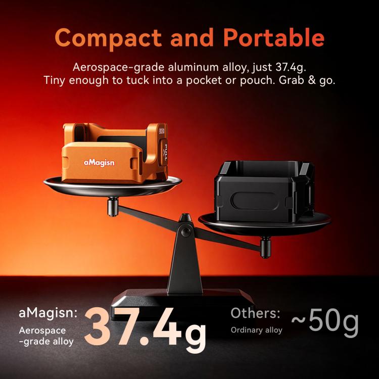 Gabbia per fotocamera in metallo aMagisn per DJI Osmo Pocket 4 e Pocket 3, telaio di espansione multifunzionale con attacco a slitta, attacco a doppia spina e filettatura da 1/4 di pollice, adattatore a sgancio rapido magnetico compatibile.