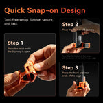 Gabbia per fotocamera in metallo aMagisn per DJI Osmo Pocket 4 e Pocket 3, telaio di espansione multifunzionale con attacco a slitta, attacco a doppia spina e filettatura da 1/4 di pollice, adattatore a sgancio rapido magnetico compatibile.