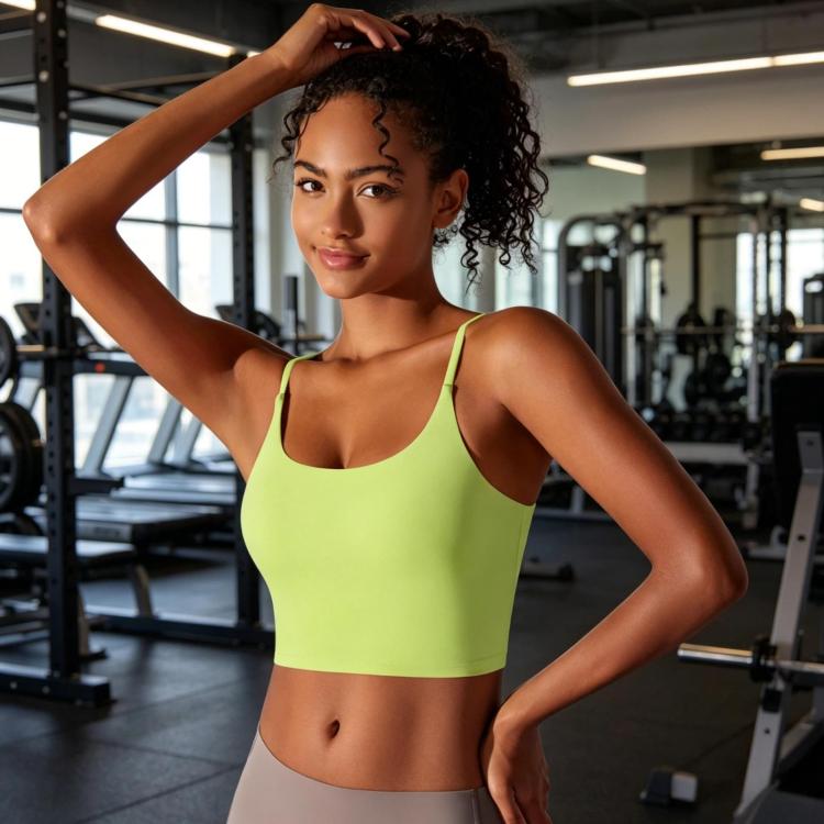 Reggiseno sportivo/canotta fitness in nylon con coppe semi-fisse per allenamento ad alta intensità, L, XL