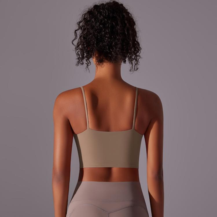 Reggiseno sportivo/canotta fitness in nylon con coppe semi-fisse per allenamento ad alta intensità, L, XL