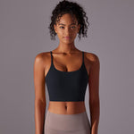 Reggiseno sportivo/canotta fitness in nylon con coppe semi-fisse per allenamento ad alta intensità, L, XL
