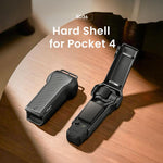 Custodia protettiva monoblocco aMagisn per DJI Osmo Pocket 4, cover rigida in ABS resistente agli urti con scomparto magnetico integrato per il filtro.