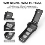 Custodia protettiva monoblocco aMagisn per DJI Osmo Pocket 4, cover rigida in ABS resistente agli urti con scomparto magnetico integrato per il filtro.