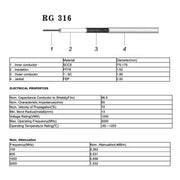 Cavo di prolunga per antenna coassiale RF da SMA maschio a N maschio, cavo adattatore RF RG316, 0.1m, 0.15m, 0.3m, 1m, 2m, 3m, 5m
