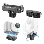 Supporto magnetico in metallo a sgancio rapido, girevole a 360 gradi, con filettatura da 1/4 di pollice e base a 2 punte, per Insta360 GO Ultra AMagisn., For Insta360 GO Ultra