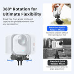 Supporto magnetico in metallo a sgancio rapido, girevole a 360 gradi, con filettatura da 1/4 di pollice e base a 2 punte, per Insta360 GO Ultra AMagisn., For Insta360 GO Ultra