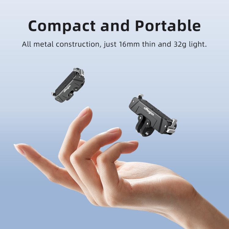 Supporto magnetico in metallo a sgancio rapido, girevole a 360 gradi, con filettatura da 1/4 di pollice e base a 2 punte, per Insta360 GO Ultra AMagisn., For Insta360 GO Ultra