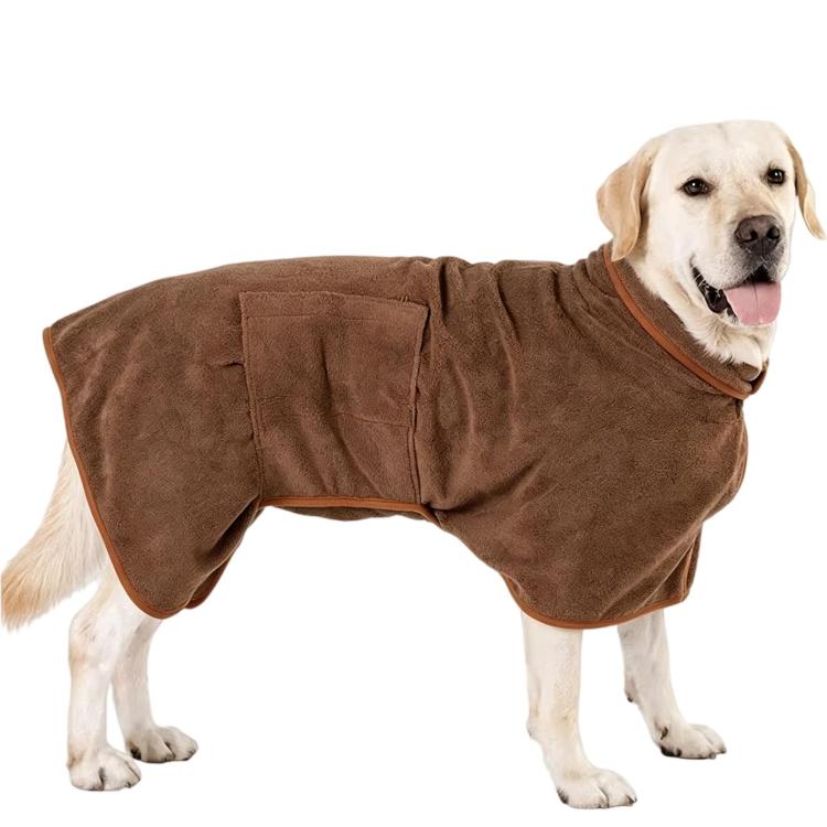 Accappatoio assorbente a copertura totale per animali domestici, traspirante e ad asciugatura rapida, adatto a tutte le stagioni per cani e gatti., XL