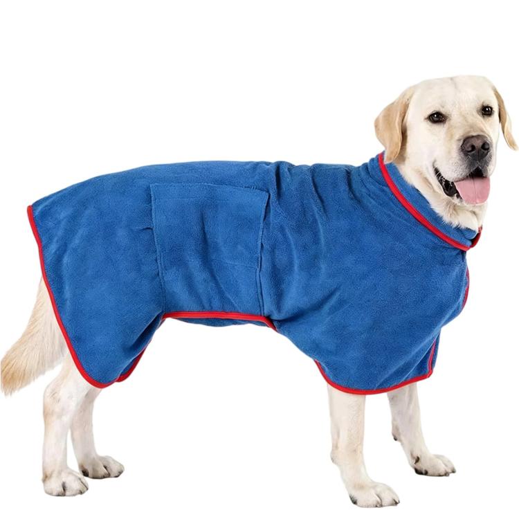 Accappatoio assorbente a copertura totale per animali domestici, traspirante e ad asciugatura rapida, adatto a tutte le stagioni per cani e gatti., XL