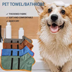 Accappatoio assorbente a copertura totale per animali domestici, traspirante e ad asciugatura rapida, adatto a tutte le stagioni per cani e gatti., XS, S, M, L