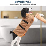 Accappatoio assorbente a copertura totale per animali domestici, traspirante e ad asciugatura rapida, adatto a tutte le stagioni per cani e gatti., XL