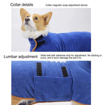 Accappatoio assorbente a copertura totale per animali domestici, traspirante e ad asciugatura rapida, adatto a tutte le stagioni per cani e gatti., XS, S, M, L