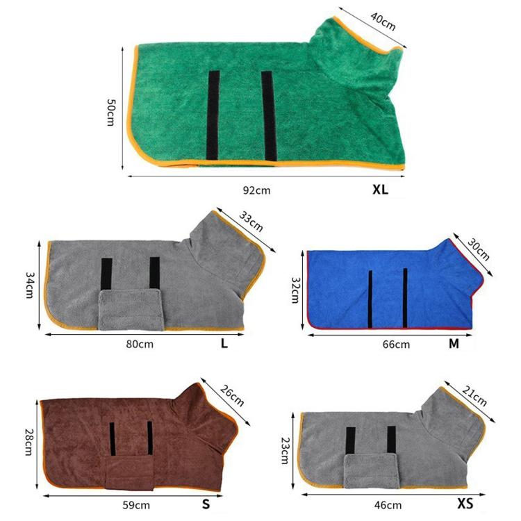 Accappatoio assorbente a copertura totale per animali domestici, traspirante e ad asciugatura rapida, adatto a tutte le stagioni per cani e gatti., XS, S, M, L