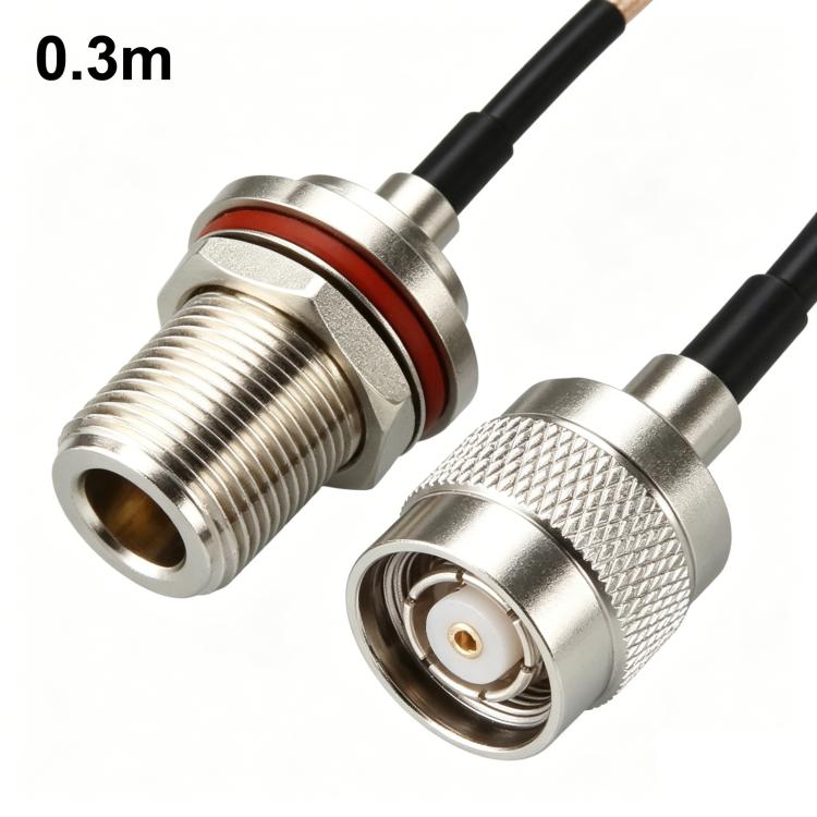 Cavo coassiale RG316 da TNC maschio a N femmina, 0.1m, 0.15m, 0.3m, 1m, 2m, 3m, 5m