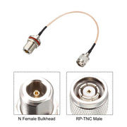 Cavo coassiale RG316 da TNC maschio a N femmina, 0.1m, 0.15m, 0.3m, 1m, 2m, 3m, 5m