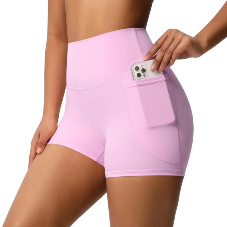 Pantaloncini da yoga a vita alta e aderenti, lunghezza tre quarti, con tasche., L, XL