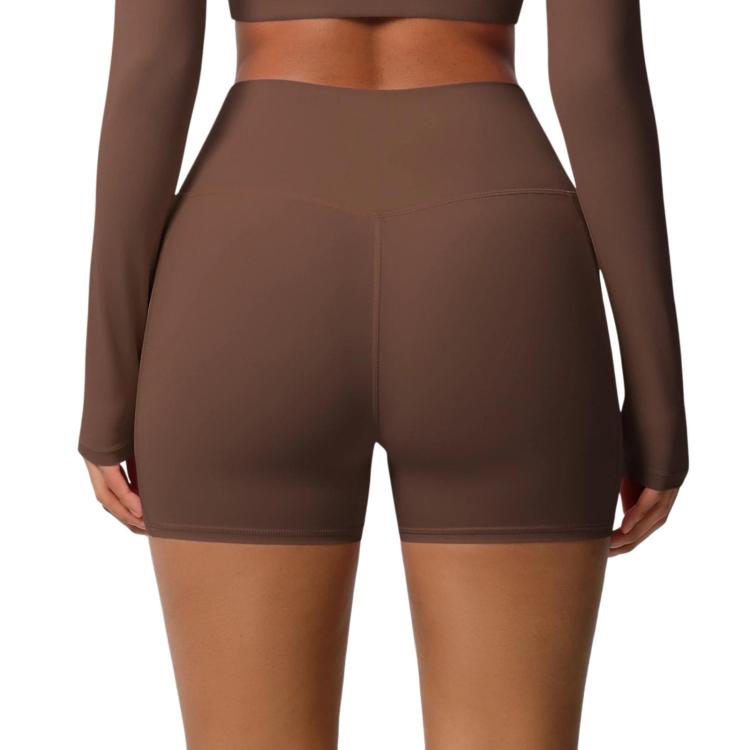 Pantaloncini da yoga a vita alta e aderenti, lunghezza tre quarti, con tasche., L, XL