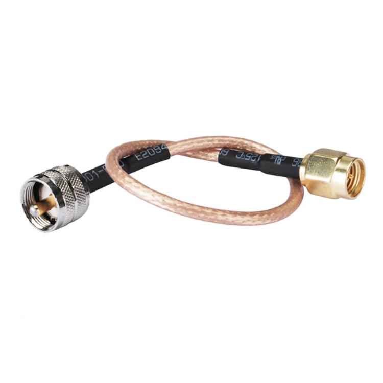 Cavo di connessione RF RG316 da SMA maschio a PL259 maschio per UHF., 0.1m, 0.15m, 0.3m, 1m, 2m, 3m, 5m