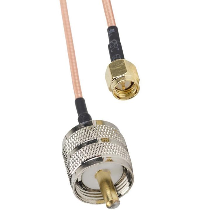 Cavo di connessione RF RG316 da SMA maschio a PL259 maschio per UHF., 0.1m, 0.15m, 0.3m, 1m, 2m, 3m, 5m