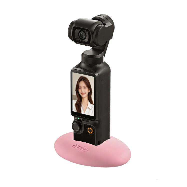 Supporto da tavolo in silicone antiscivolo aMagisn per DJI Osmo Pocket 4 / 3, con adesivo, per cruscotto e auto.