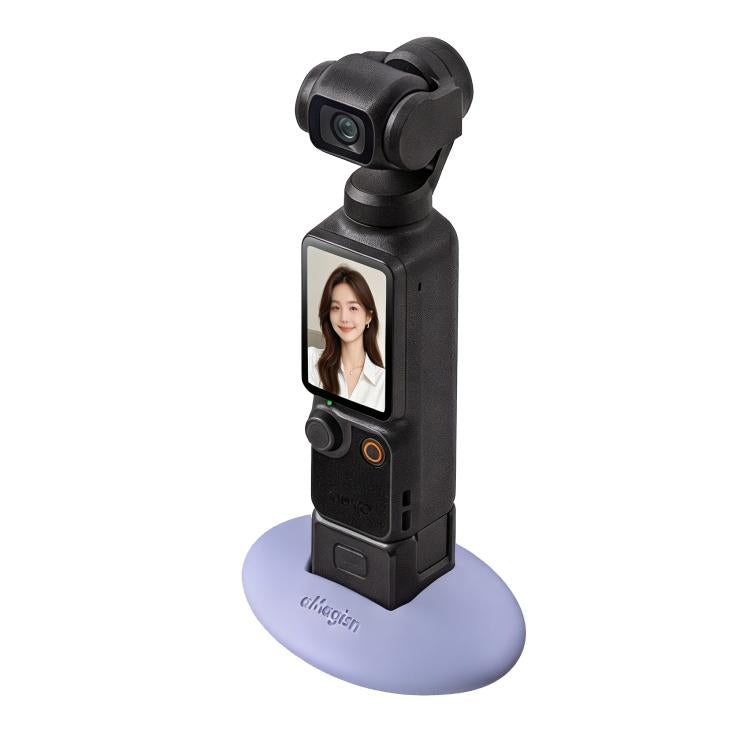 Supporto da tavolo in silicone antiscivolo aMagisn per DJI Osmo Pocket 4 / 3, con adesivo, per cruscotto e auto.