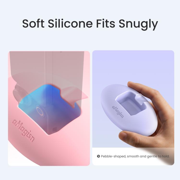 Supporto da tavolo in silicone antiscivolo aMagisn per DJI Osmo Pocket 4 / 3, con adesivo, per cruscotto e auto.