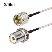 Cavo RF RG316 da UHF PL-259 a SO-239 maschio-femmina, 0.1m, 0.15m, 0.3m, 1m, 2m, 3m, 5m