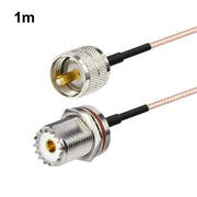 Cavo RF RG316 da UHF PL-259 a SO-239 maschio-femmina, 0.1m, 0.15m, 0.3m, 1m, 2m, 3m, 5m