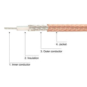 Cavo coassiale RF da SMA maschio a BNC femmina, cavo patch RG316, 0.1m, 0.15m, 0.3m, 1m, 2m, 3m, 5m