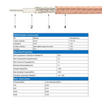 Cavo coassiale RF da SMA maschio a BNC femmina, cavo patch RG316, 0.1m, 0.15m, 0.3m, 1m, 2m, 3m, 5m