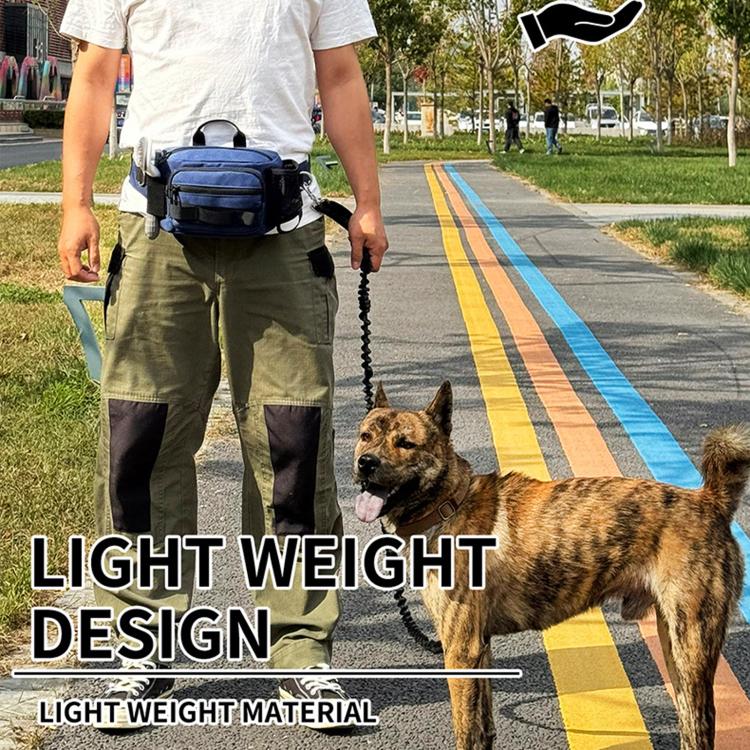 Borsa per passeggiate con il cane con guinzaglio, marsupio multifunzionale per sport all'aria aperta e borraccia.