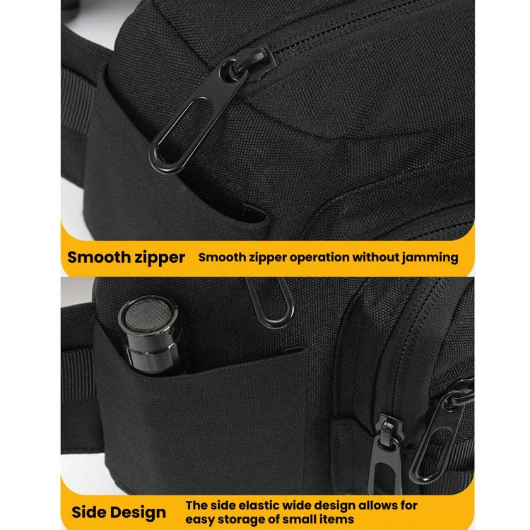 Borsa per passeggiate con il cane con guinzaglio, marsupio multifunzionale per sport all'aria aperta e borraccia.