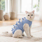 Tuta traspirante anti-leccamento per gatti, ideale per la sterilizzazione e l'intervento chirurgico, e abbigliamento anti-molestie per lo svezzamento degli animali domestici., S, M, L