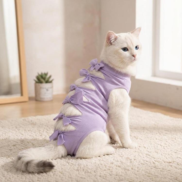Tuta traspirante anti-leccamento per gatti, ideale per la sterilizzazione e l'intervento chirurgico, e abbigliamento anti-molestie per lo svezzamento degli animali domestici., S, M, L